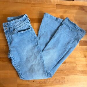 H&M Light Blue Bootcut Leg Low Waist Jeans